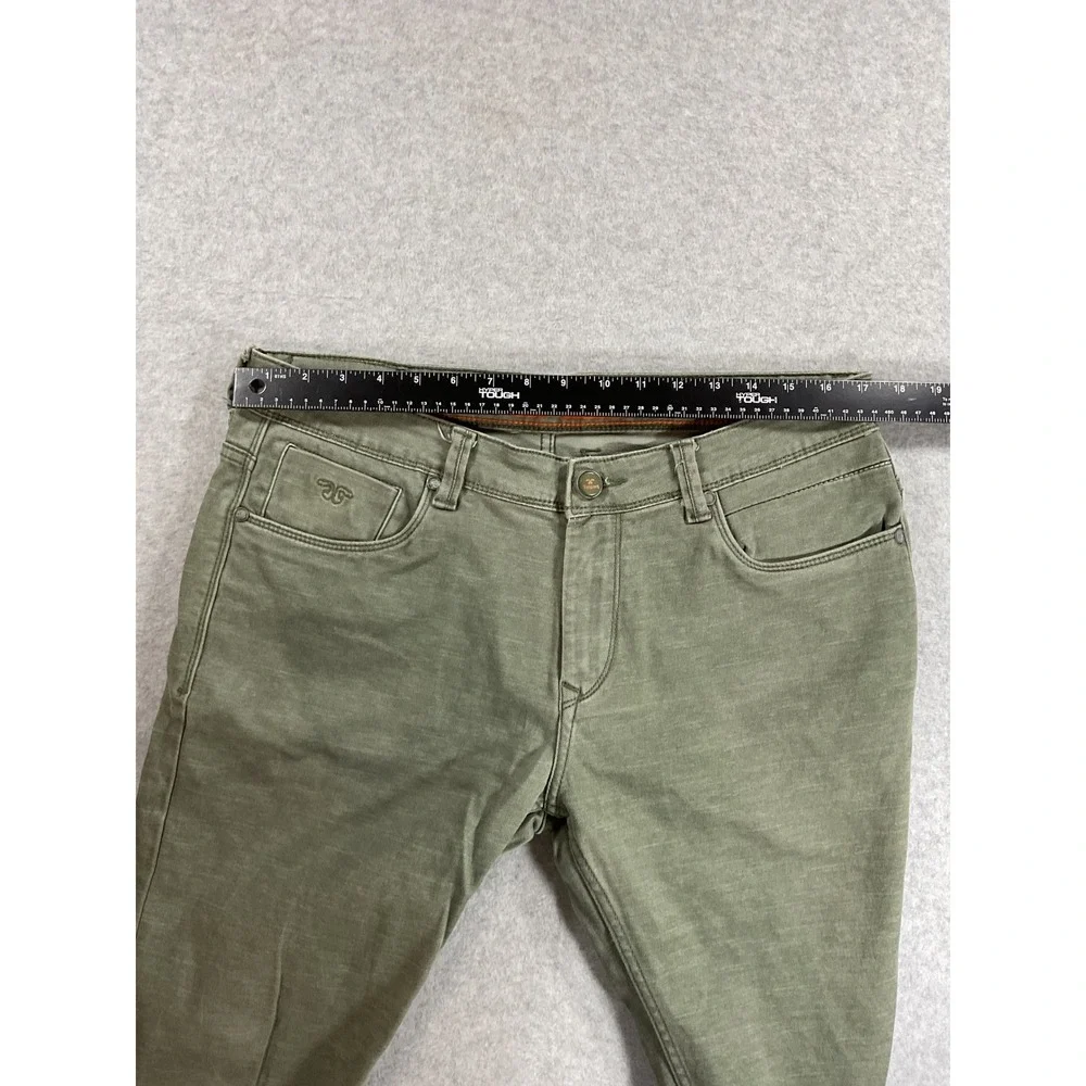 Poison Jeans Berlin Slim Leg Low Rise Olive Green Denim Jeans Mens Size 38 1759